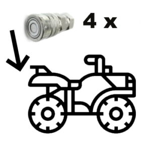 Hydrauliliittimet taakse, CF Moto C Force 850/1000 (2020-2023)
